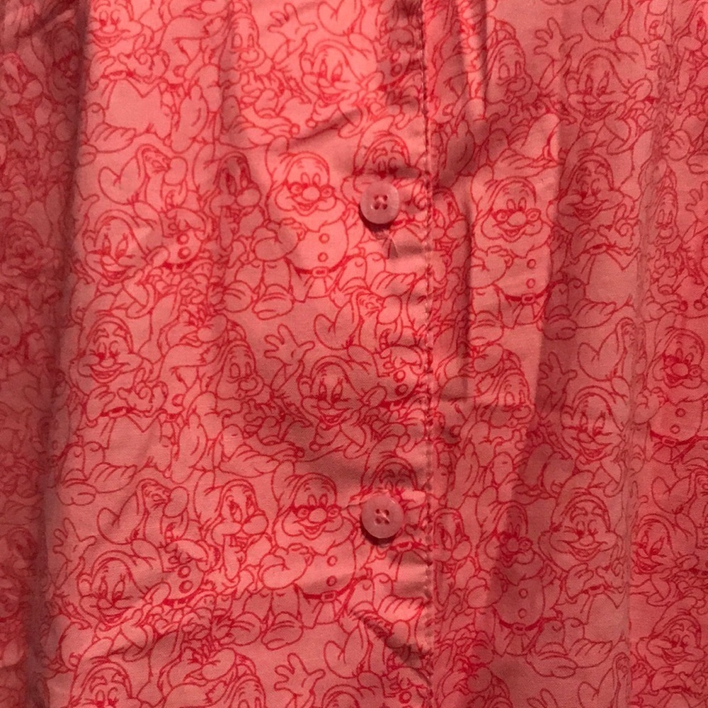 The Disney Store Pink Seven Dwarfs Pajama Shirt LG - Picture 2 of 5